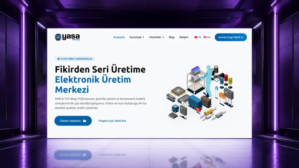 Yasa Teknoloji web sitesi tasarımı